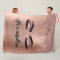 Rose Gold Glitter Sparkle Eyelashes Monogram Name
