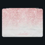 Rose Gold Glitter Sparkle Marble Personalized Name iPad Pro Cover<br><div class="desc">Rose Gold Glitter Sparkle Marble Personalized Name iPad Cases and Covers features a pretty rose gold glitter and marble pattern with your personalized name. Personalized by editing the text in the text box provided. Designed by ©Evco Studio www.zazzle.com/store/evcostudio</div>