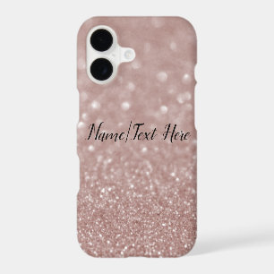 Rose Gold Glitter Sparkle Pattern Background Name