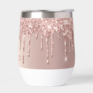 Rose Gold Glitter Sparkly Drips