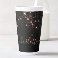 Rose Gold Glitter Sparkly Elegant Glamourous Scrip