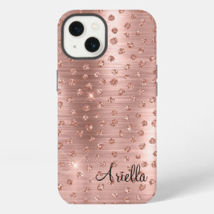 Rose Gold Glitter Sparkly Glam iPhone 13 Case