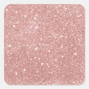Rose gold Glitter  Square Sticker