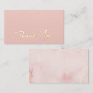 Rose Gold Glitter Thank you cards
