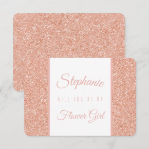 Rose Gold Glitter Wedding Party Invitation