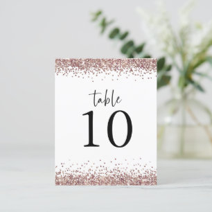 Rose Gold Glitter Wedding White Table No