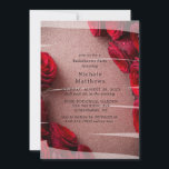 Rose Gold Glitter with Red Roses Wedding Shower Invitation<br><div class="desc">Elegant rose gold glitter background adorned with romantic red and blush roses,  perfect for wedding invitations,  save the dates,  and bridal stationery. Sparkling accents add a glamourous touch to create a timeless,  sophisticated wedding design. Ideal for couples seeking a blend of luxury and romance.</div>