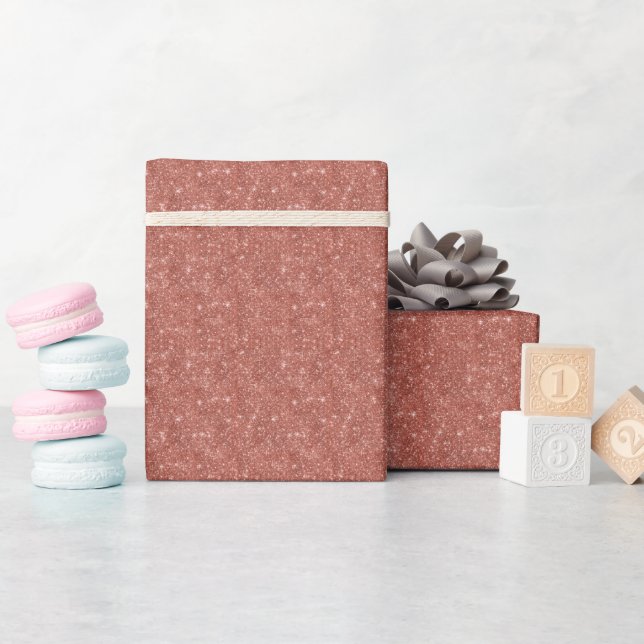 Rose Gold Glitter  Wrapping Paper (Baby Shower)