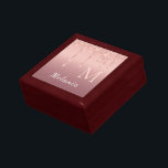 Rose Gold Glitter Your Name and Letter Gift Box<br><div class="desc">Gift Boxes with Monogram Name Text Rose Gold Blush Glitter Sparkle Personalized Birthday - Anniversary or Wedding Gift / Suppliest - Add Your Letter / Name - Text or Remove - Make Your Special Gift Box - Resize and move or remove and add text / elements with Customization tool. Choose...</div>