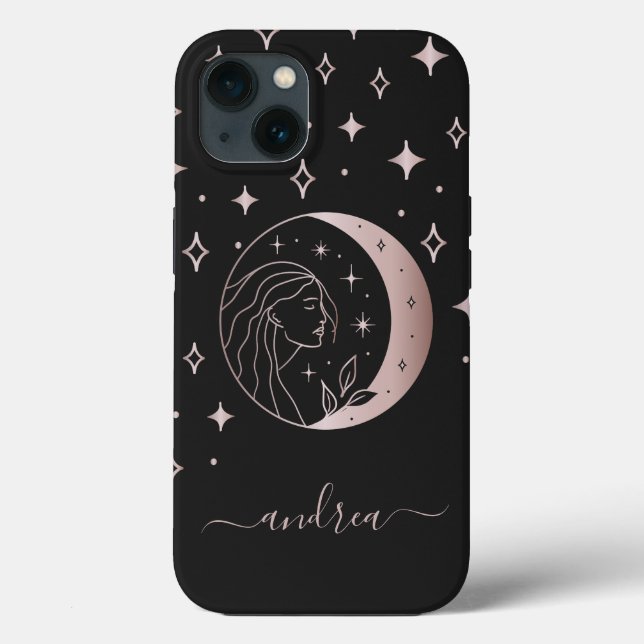 Rose Gold Goddess & Mystic Moon Celestial Energy  Case-Mate iPhone Case (Back)