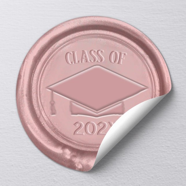 Rose Gold Graduation Cap Class of 202X Wax Seal (Creator Uploaded)