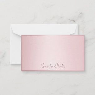 Rose Gold Hand Script Elégant moderne Modèle