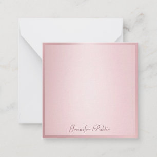 Rose Gold Handwriting Script Elegant Modern Card