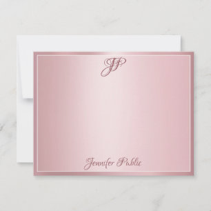 Rose Gold Handwritten Script Monogram Template