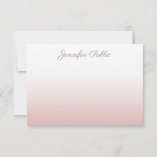 Rose Gold Handwritten Script Name Template Elegant