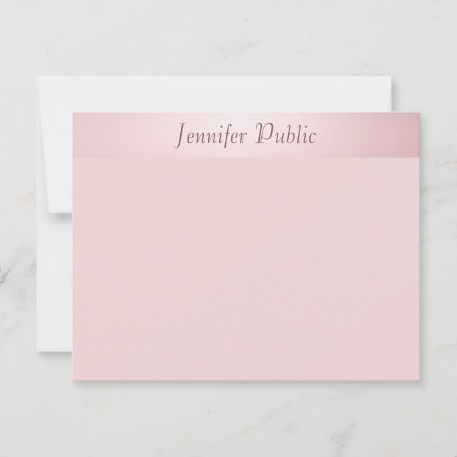 Rose Gold Handwritten Script Template Elegant (Front)