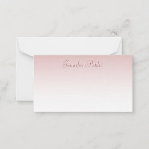 Rose Gold Handwritten Script Text Creative Trendy Card