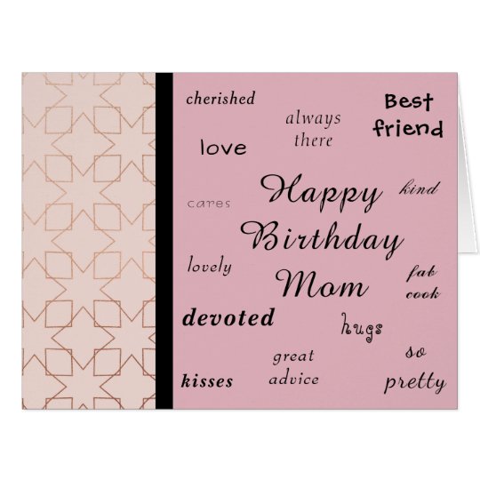 Rose Gold. Happy Birthday Mom! Card