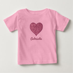 Rose gold heart baby T-Shirt