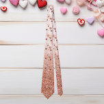 Rose Gold Hearts Valentine's Day Ombre Glitter Tie<br><div class="desc">This design was created through digital art. It may be personalized by clicking the customize button and add text, images, or delete images to customize. Contact me at colorflowcreations@gmail.com if you with to have this design on another product. Purchase my original abstract acrylic painting for sale at www.etsy.com/shop/colorflowart. See more...</div>