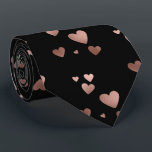 Rose Gold Hearts Valentine's Day Tie<br><div class="desc">This design was created through digital art. It may be personalized by clicking the customize button and add text, images, or delete images to customize. Contact me at colorflowcreations@gmail.com if you with to have this design on another product. Purchase my original abstract acrylic painting for sale at www.etsy.com/shop/colorflowart. See more...</div>