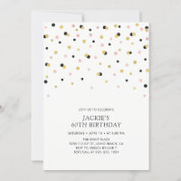Rose Gold Hexagon Confetti Adult Birthday Party