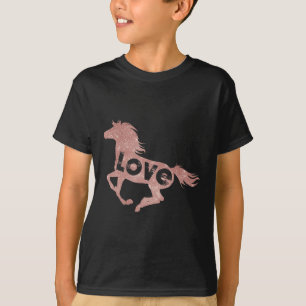 Rose Gold Horse Lover Gift Horseback Riding Shirt 