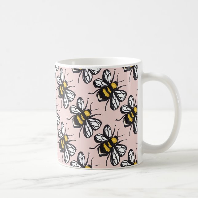 Rose Gold Humble Bumblebee Mug (Right)