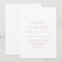Rose Gold Idyllic Calligraphy Nuestra Boda 