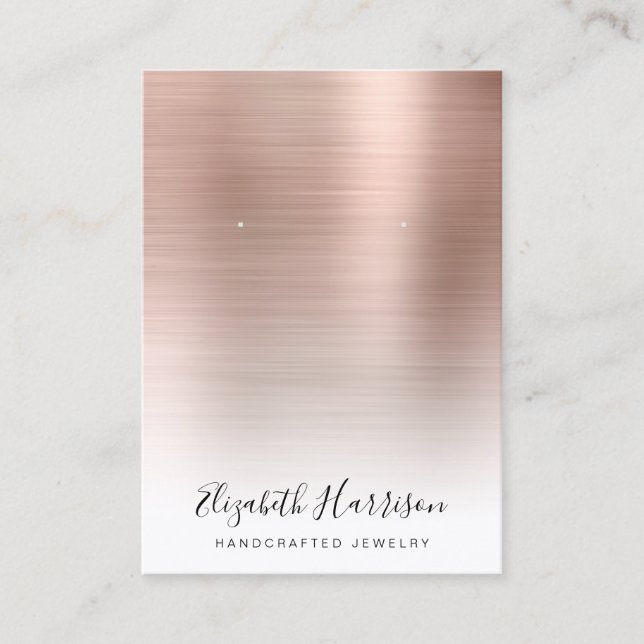 Rose Gold Jewellery Display Business Card (Front)