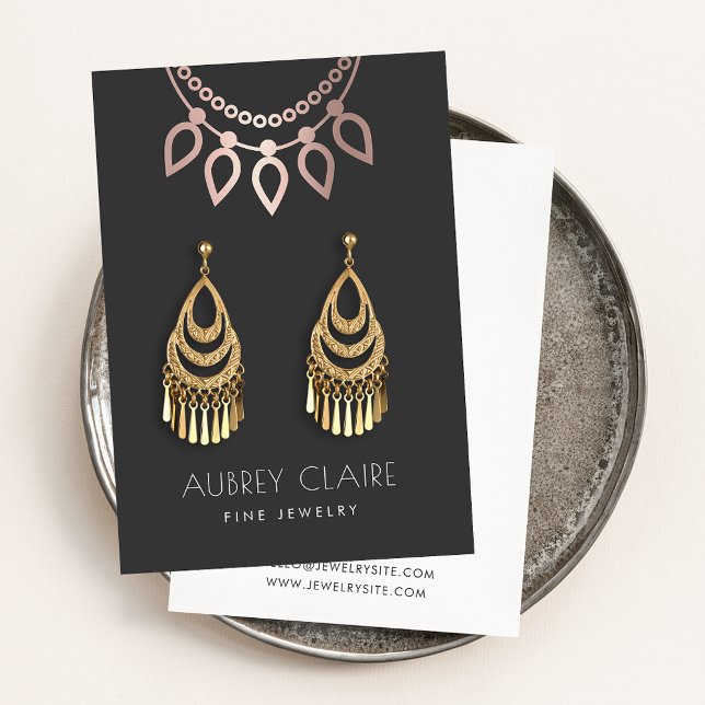 Rose Gold Jewellery Logo Earring Display Card (Creator Uploaded)