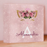 Rose Gold Kitty Sparkle Princess Monogram Name Binder<br><div class="desc">Blush Pink and Rose Gold Princess Kitten (kitty) Sparkle Princess Monogram Name Binder for going Back to School or a Birthday Gift. This Binder is perfect for the girly girl who loves Cats. Please contact the designer for matching items.</div>