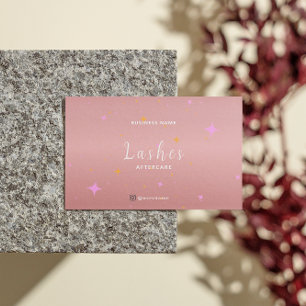 Rose Gold Lash Client Carte d'instruction après en