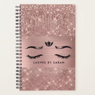Rose Gold Lashes Appointment Book Planner