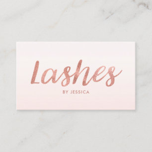 Rose Gold Lashes Beauty Salon Cosmetologist Business Card