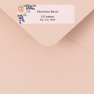 Rose gold lavande rose saumon adresse de retour 