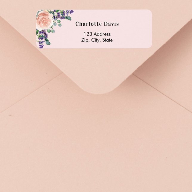 Rose gold lavande rose saumon adresse de retour  (Créateur téléchargé)