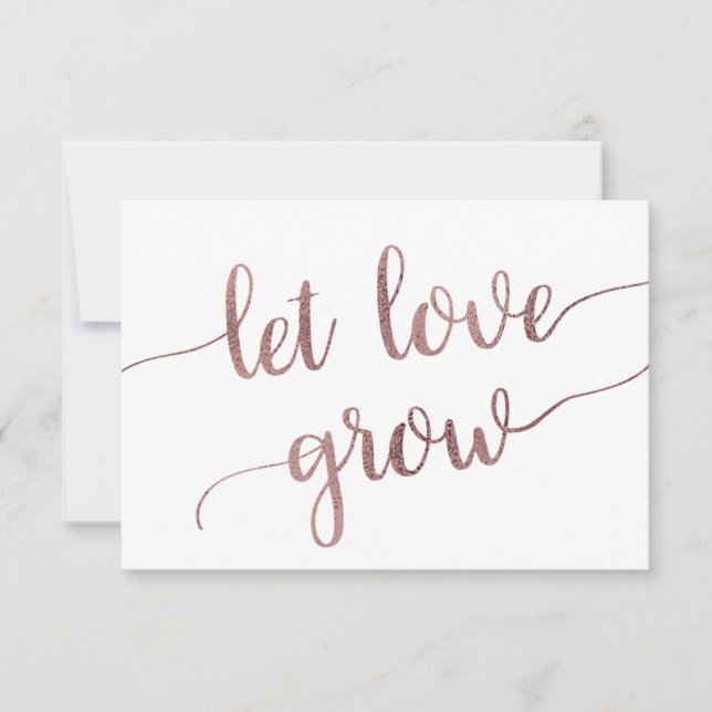 Rose Gold Let Love Grow Wedding Favour (Front)