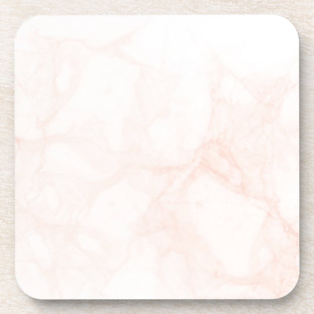 Rose Gold light pink marble texture Coaster (Front)