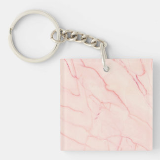 Rose Gold light pink marble texture Keychain