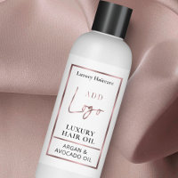 Rose Gold Logo 4 OZ Cosmetic Bottle Wrapper Label