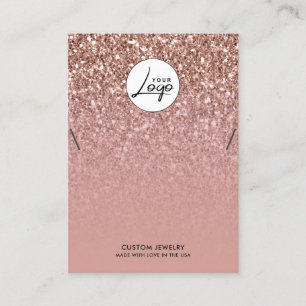 Rose Gold Logo Necklace Bracelet Display Card