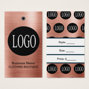 Rose Gold Logo with Bar Code Price Tags