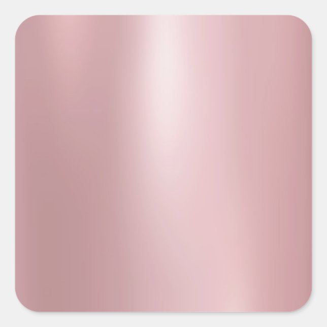 Rose Gold Look Glamourous Blank Elegant Template Square Sticker (Front)