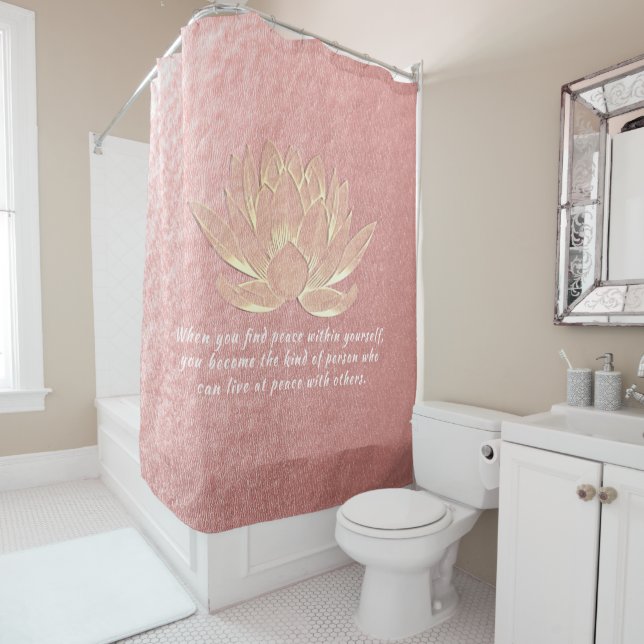 Rose Gold Lotus Yoga Meditation Instructor Quotes (In Situ)