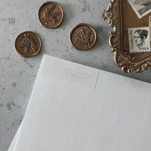 Rose Gold Love Fancy Script Return Address