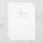 Rose Gold Love Fancy Script Wedding Advice Card<br><div class="desc">This rose gold love fancy script wedding advice card is perfect for a rustic wedding. The simple and elegant design features classic and fancy script typography in rose gold. These cards are perfect for a wedding, bridal shower, baby shower, graduation party & more. Personalize the cards with the names of...</div>