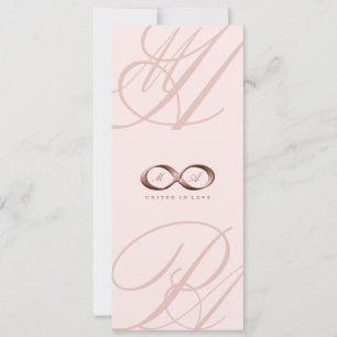 Rose Gold Love Infinity Hand Clasp Wedding Invite