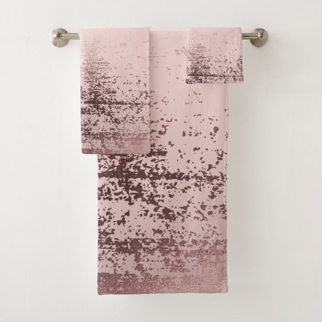 Rose gold Luxury design Bath Towel Set (Insitu)