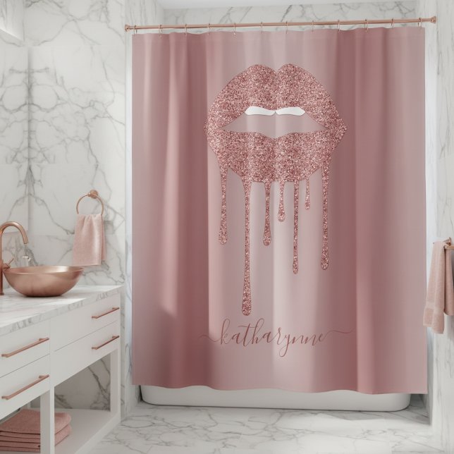 Rose Gold Luxury Glitter Dripping Lips (Creator Uploaded)